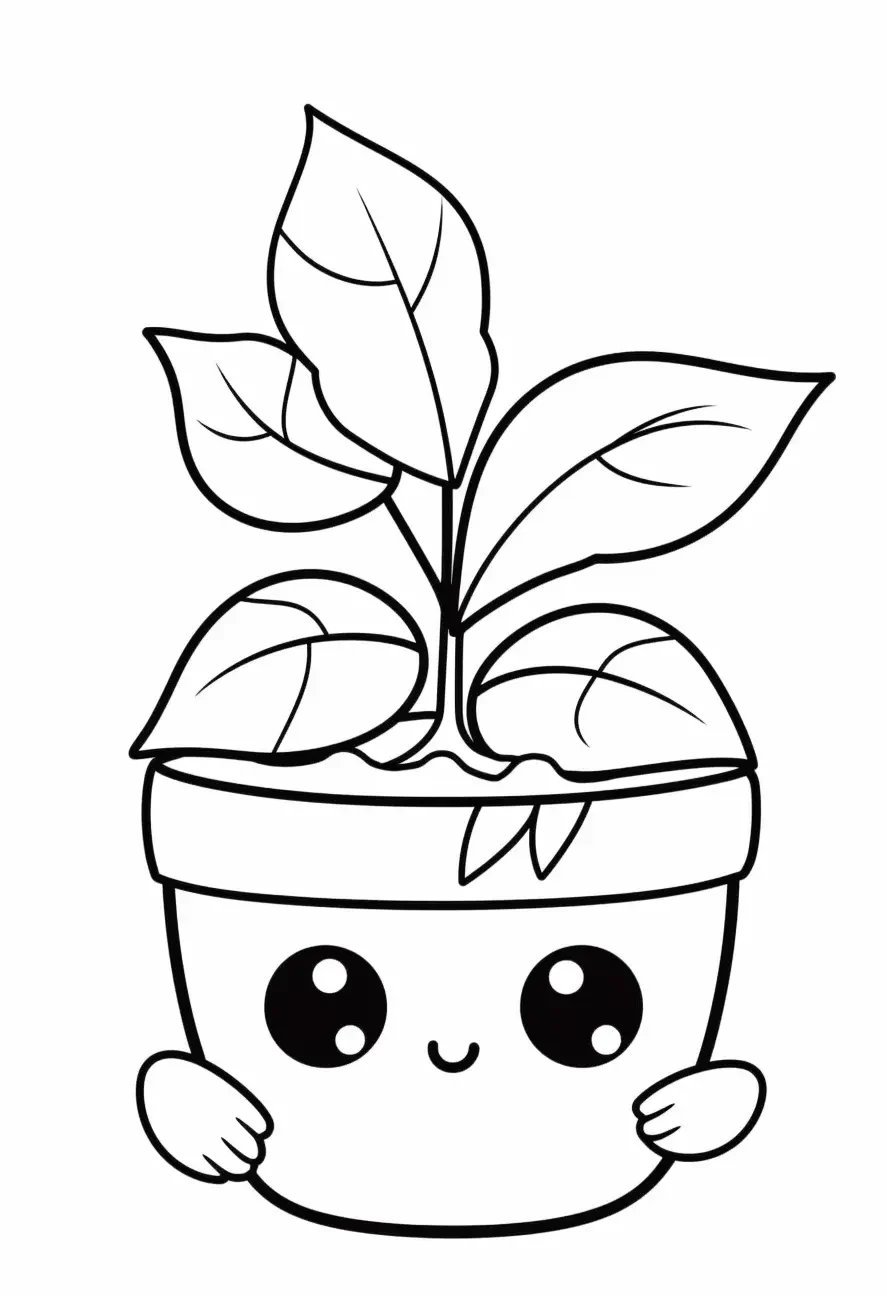 Flower Plant Coloring Pages