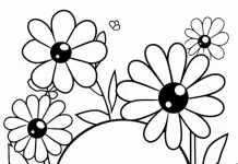 Flower spring coloring pages