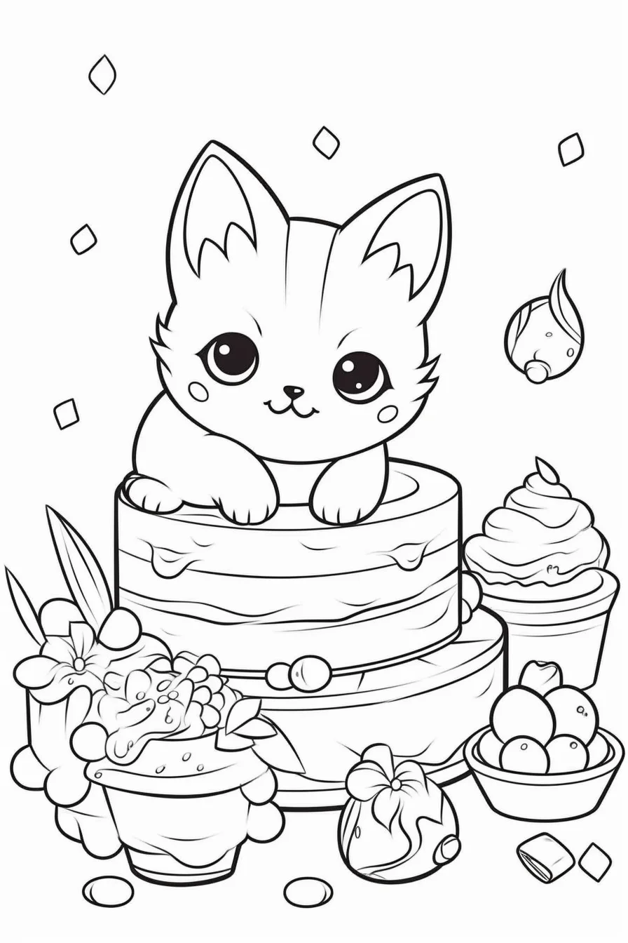 Funny Happy Birthday Coloring Pages for Kids