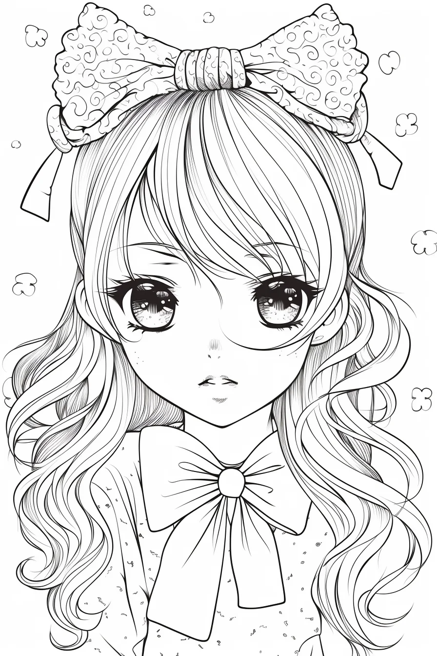 Girl coloring pages anime