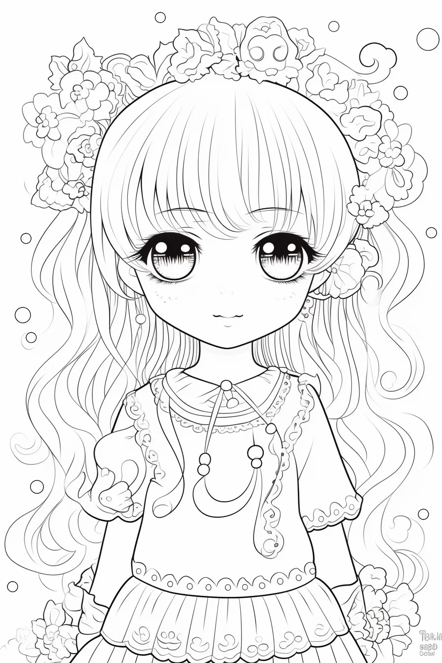 Girl coloring pages for kids
