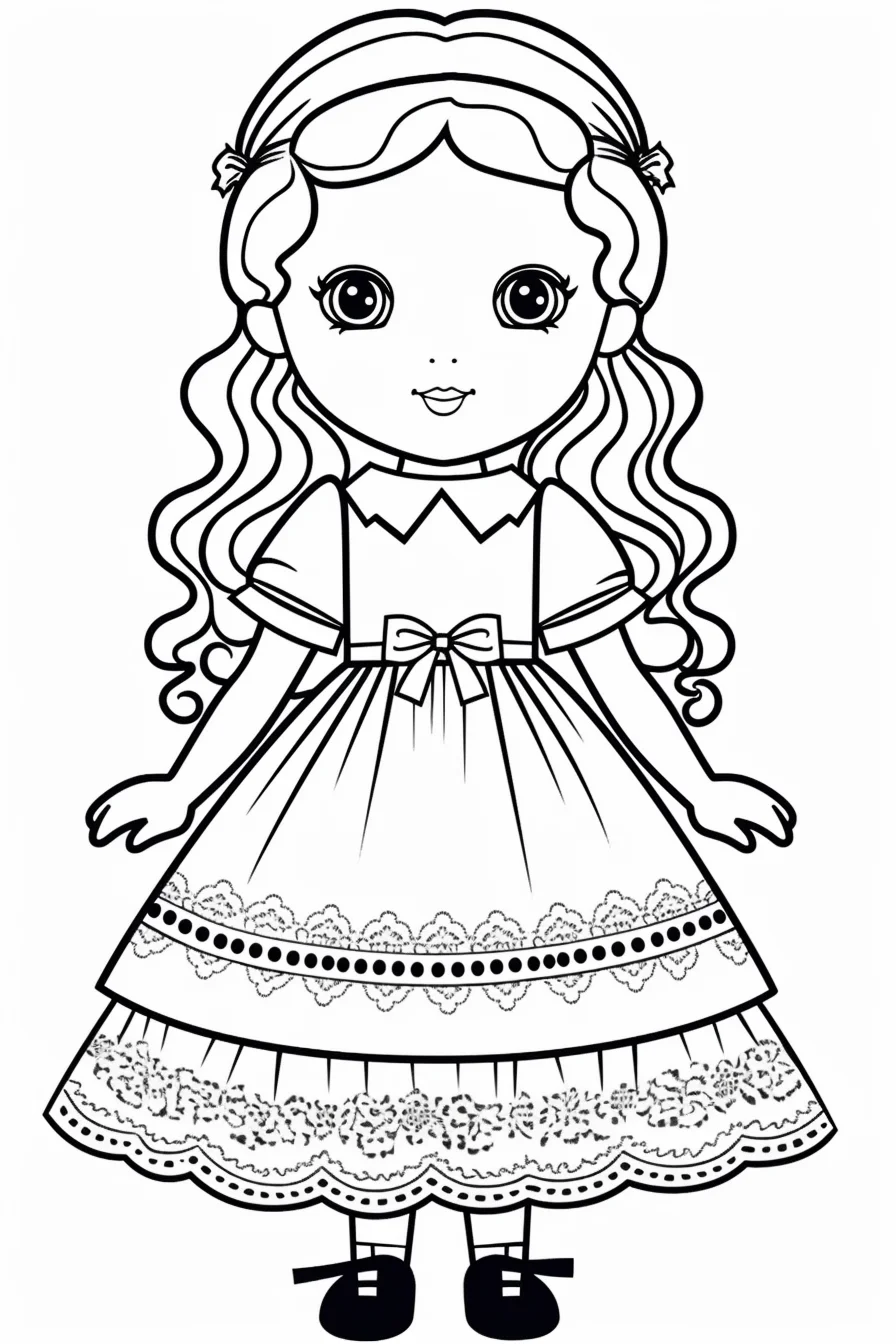 Girl doll coloring pages