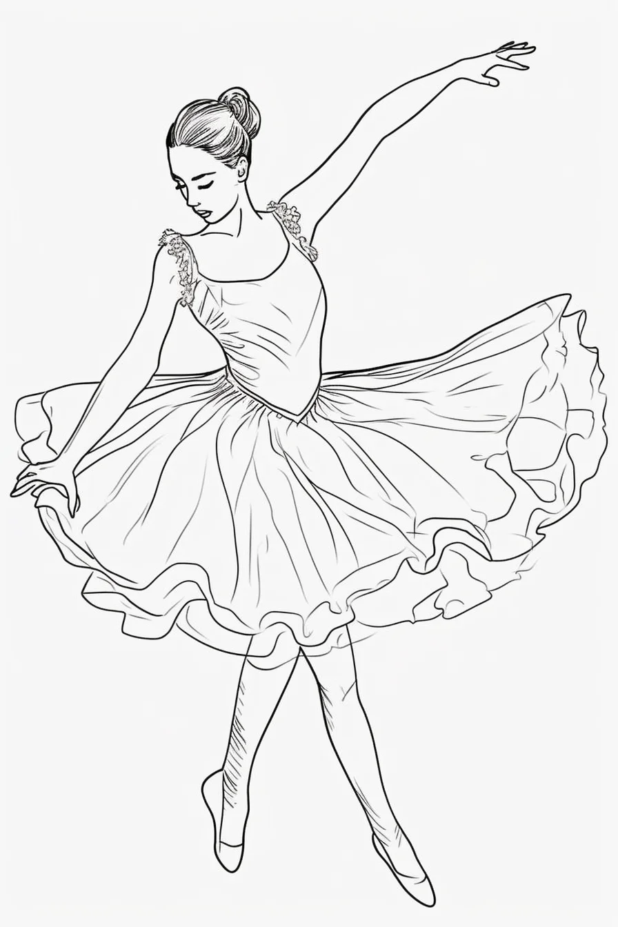 32+ Realistic Ballerina Coloring Pages - TrentNikolas