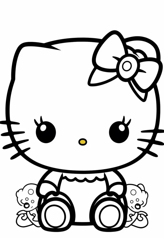 Hello kitty coloring pages printable
