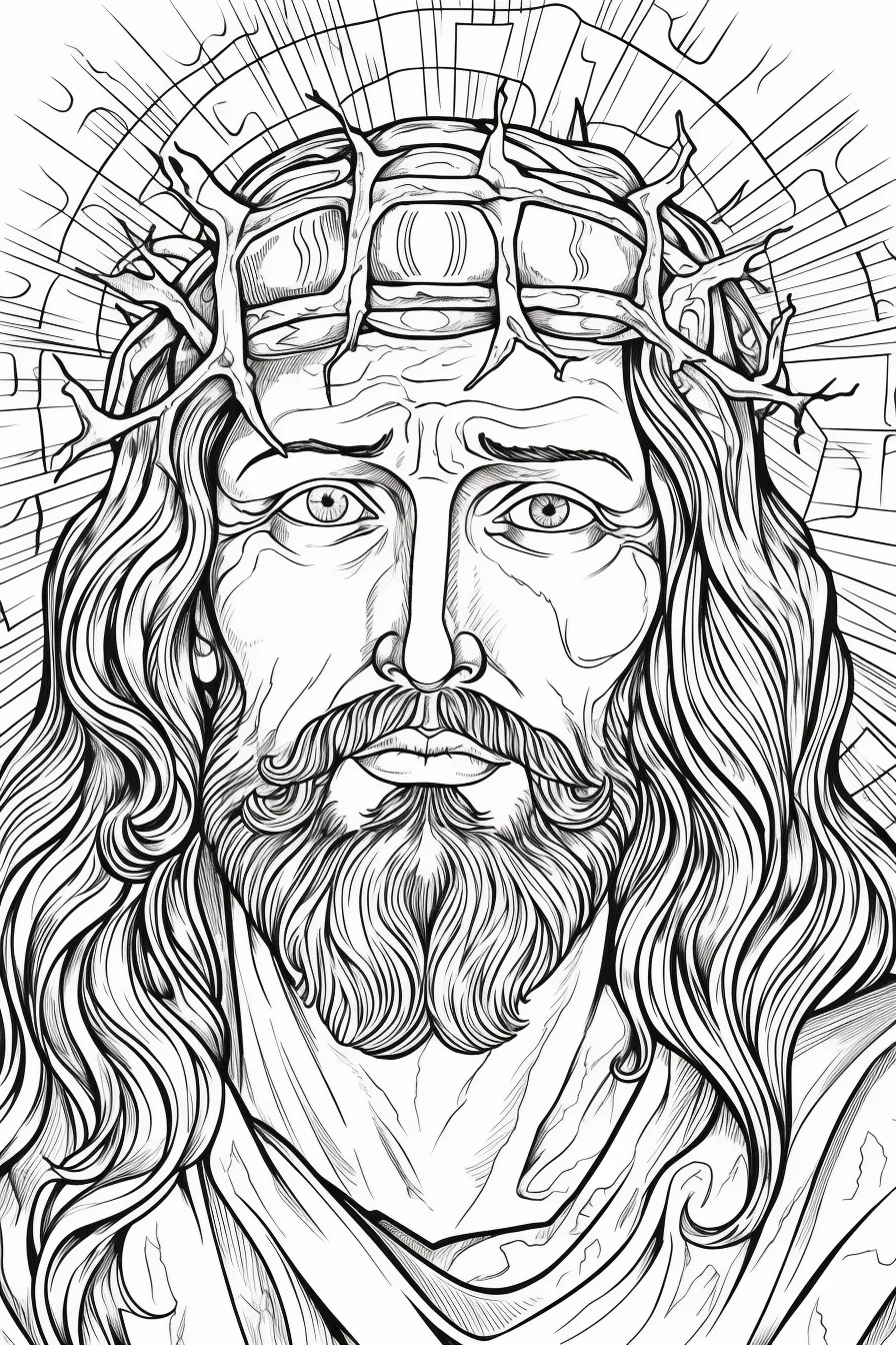 Jesus coloring pages for adults
