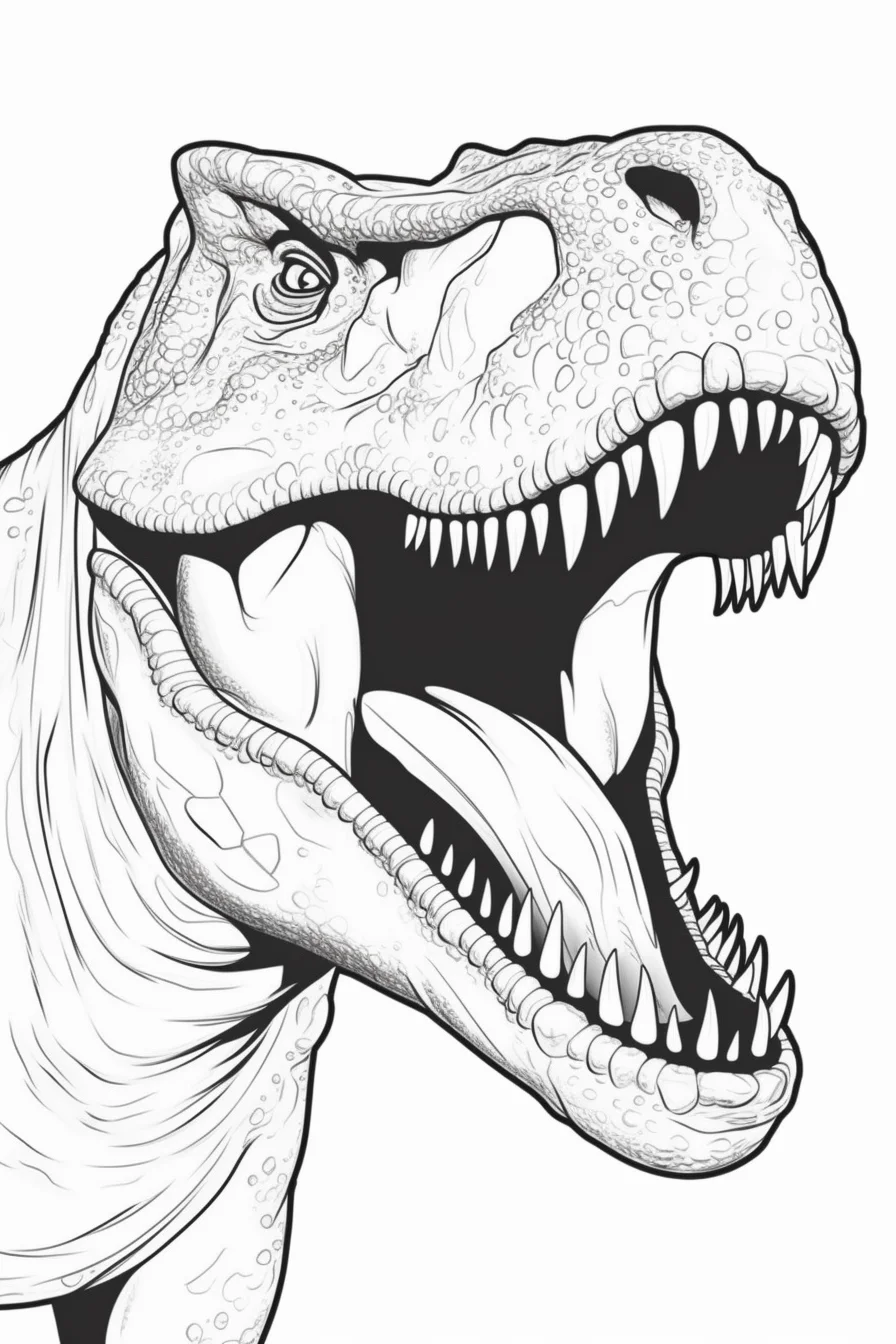 Jurassic world t-rex coloring pages printable