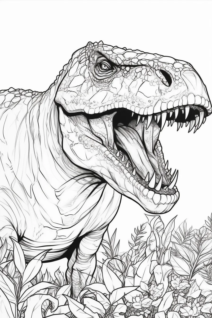 Jurassic world t rex coloring pages printable