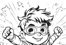 Kid superhero coloring pages for boys
