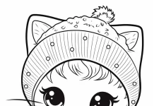 Kitty coloring page