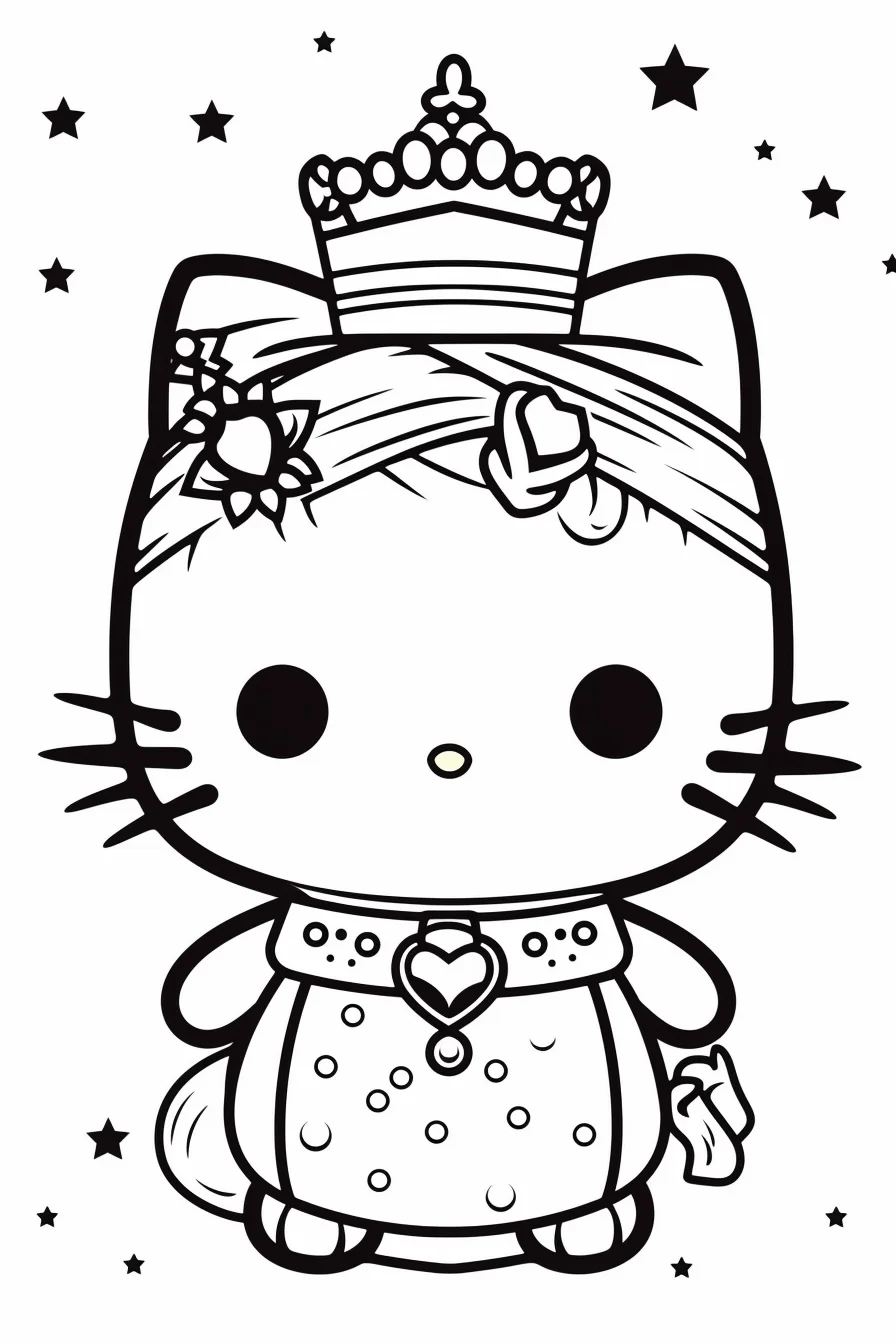 Kitty coloring pages for kids