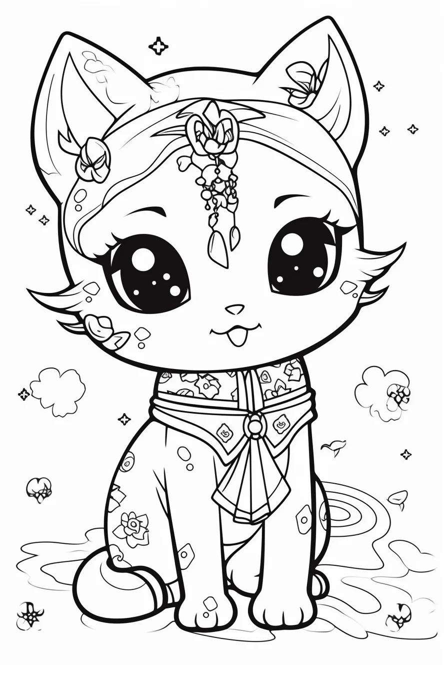 Kitty coloring pages printable