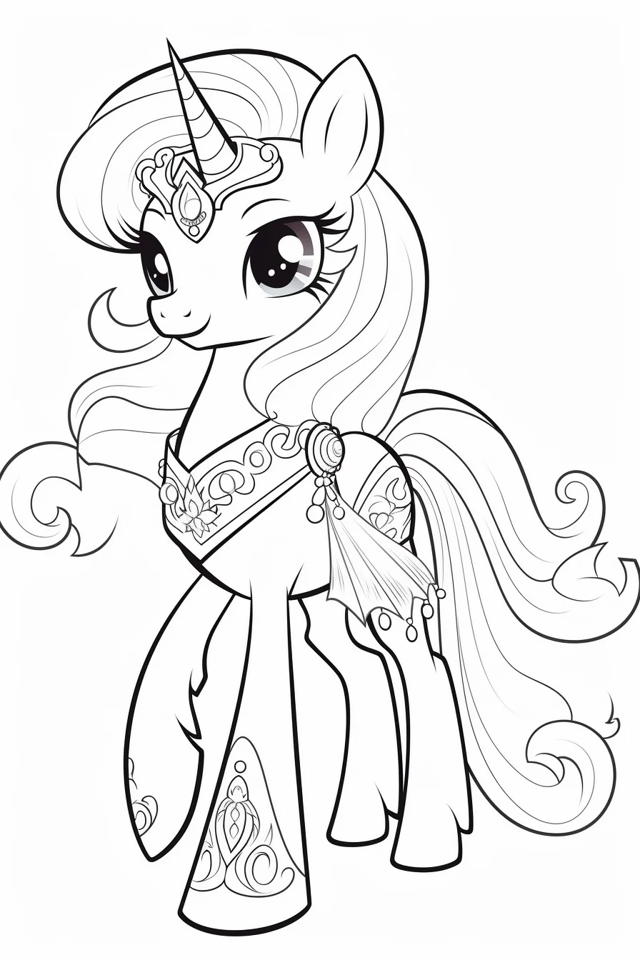 My Little Pony Coloring Pages princess cute