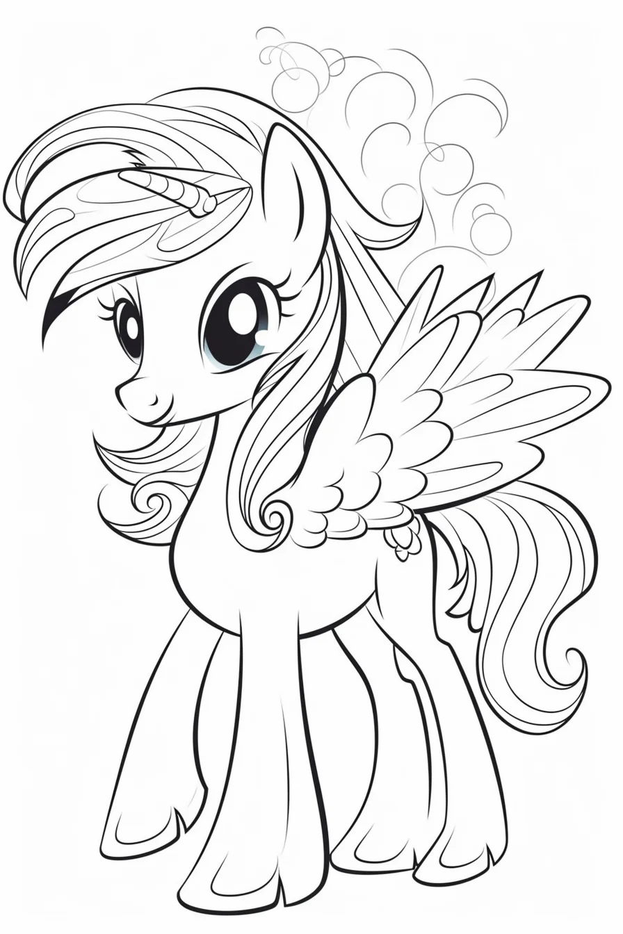 My little pony coloring pages princess