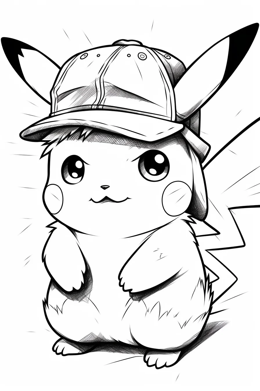 Pikachu coloring pages free printable