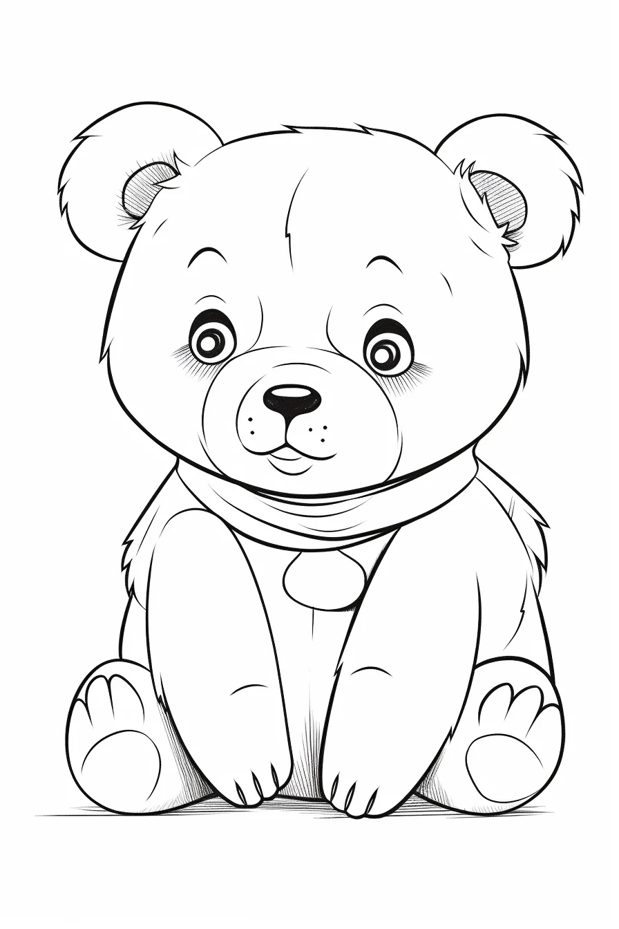 Preschool Bear Coloring Pages