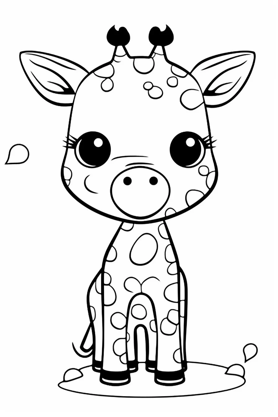 Preschool Giraffe Coloring Pages