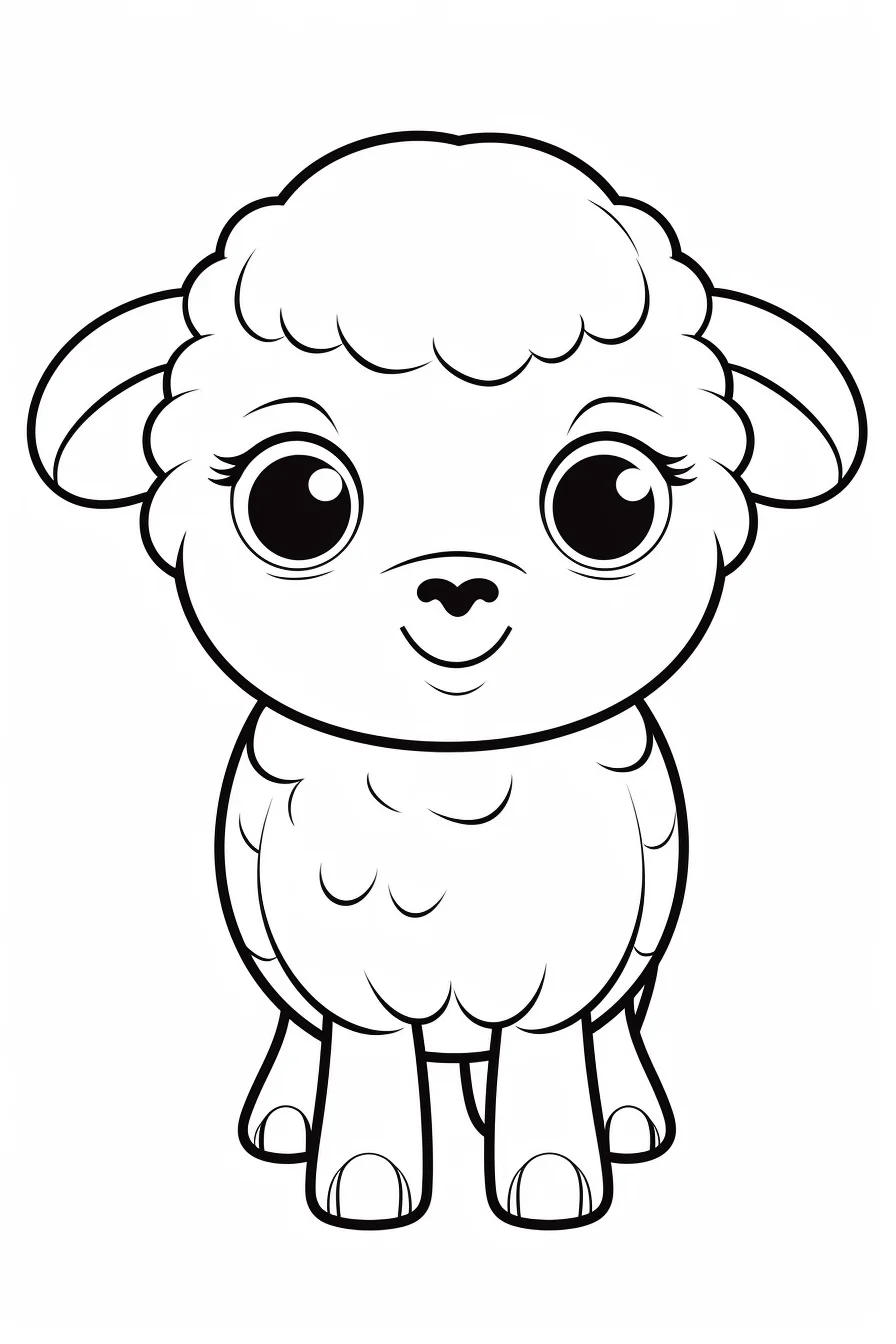 Preschool Sheep Coloring Page