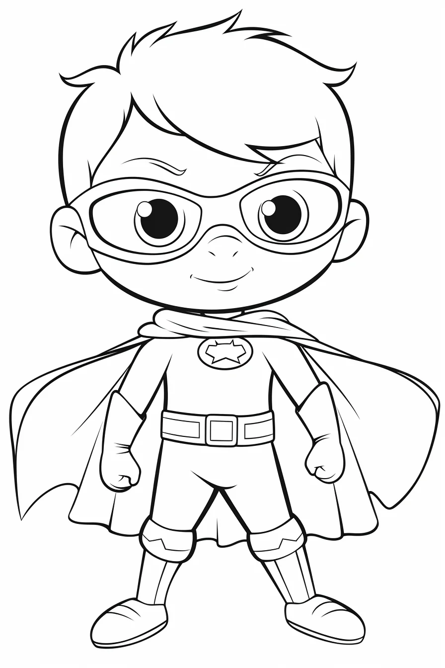 Preschool superhero coloring pages free printable