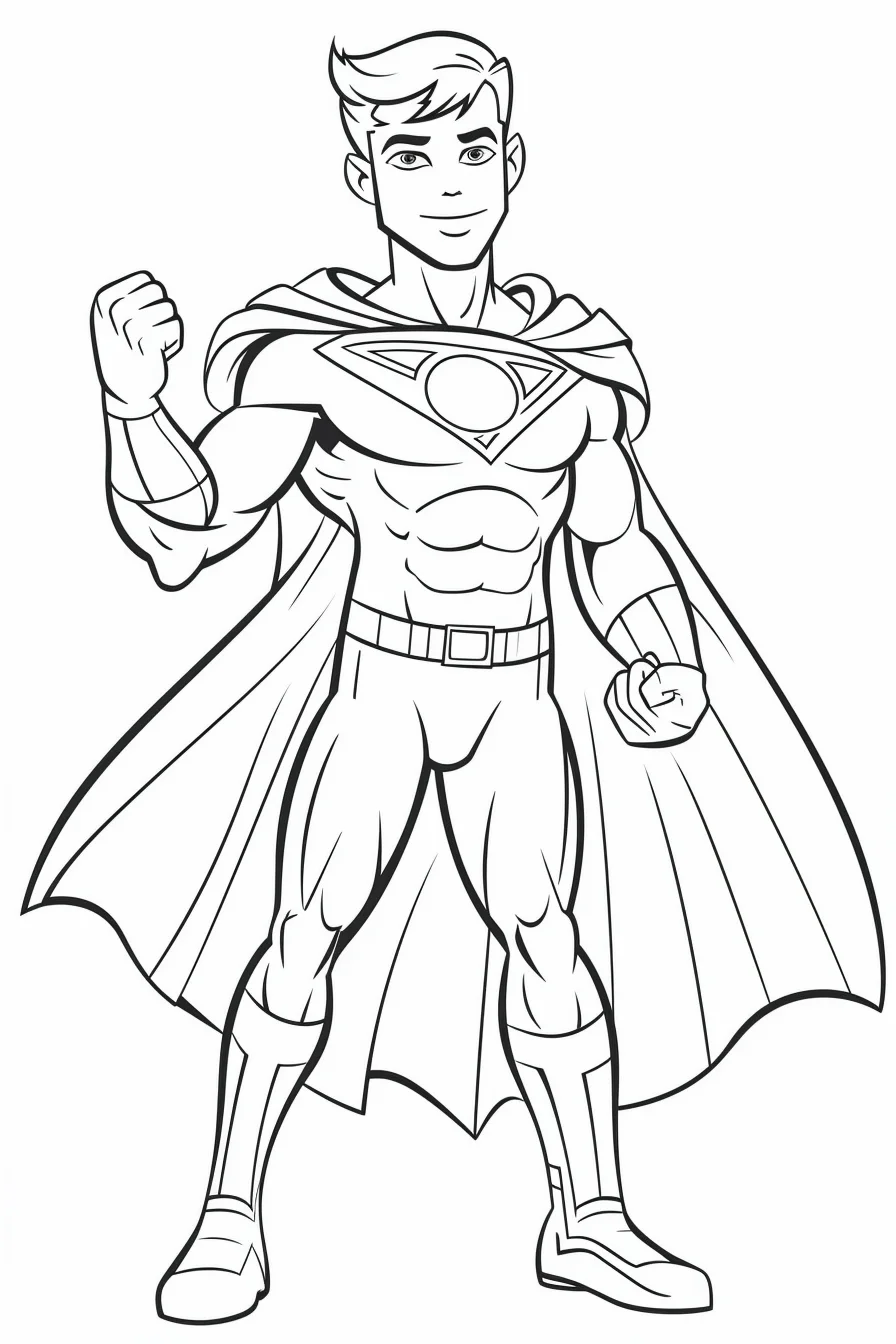 Preschool superman superhero coloring pages free printable