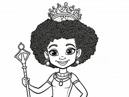 Pretty black girl princess coloring pages