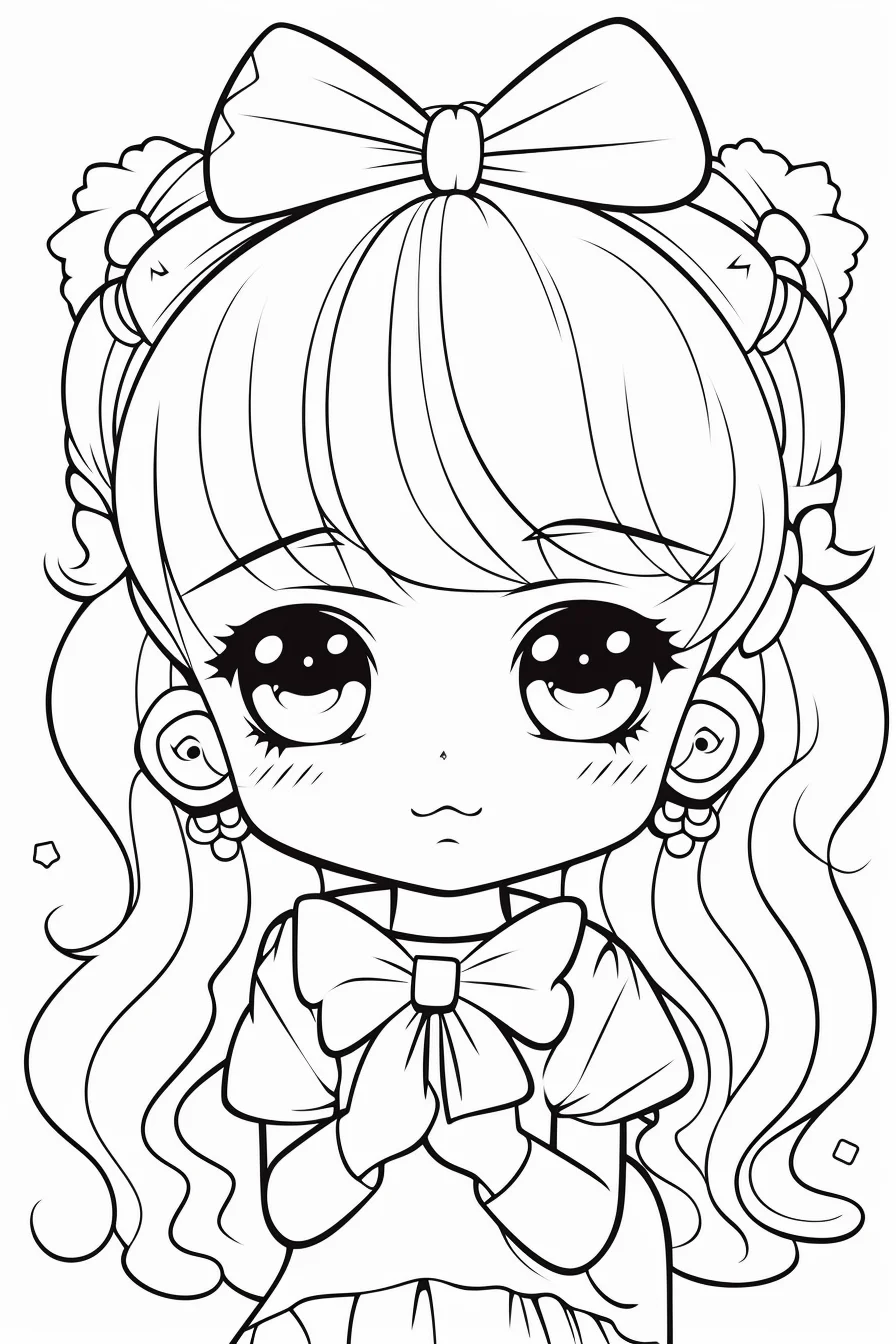 Pretty girl realistic girl coloring pages