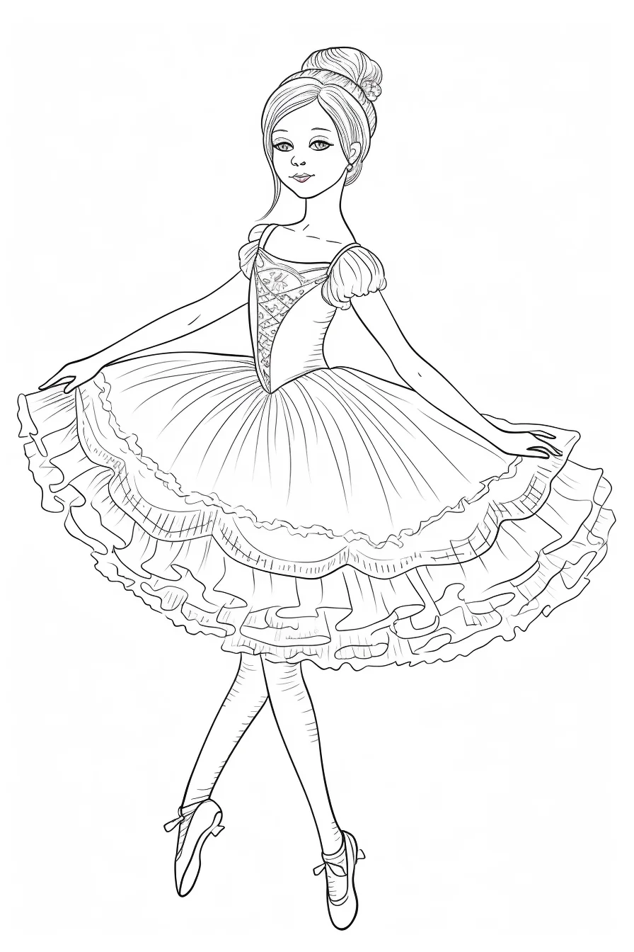 Princess ballerina coloring pages