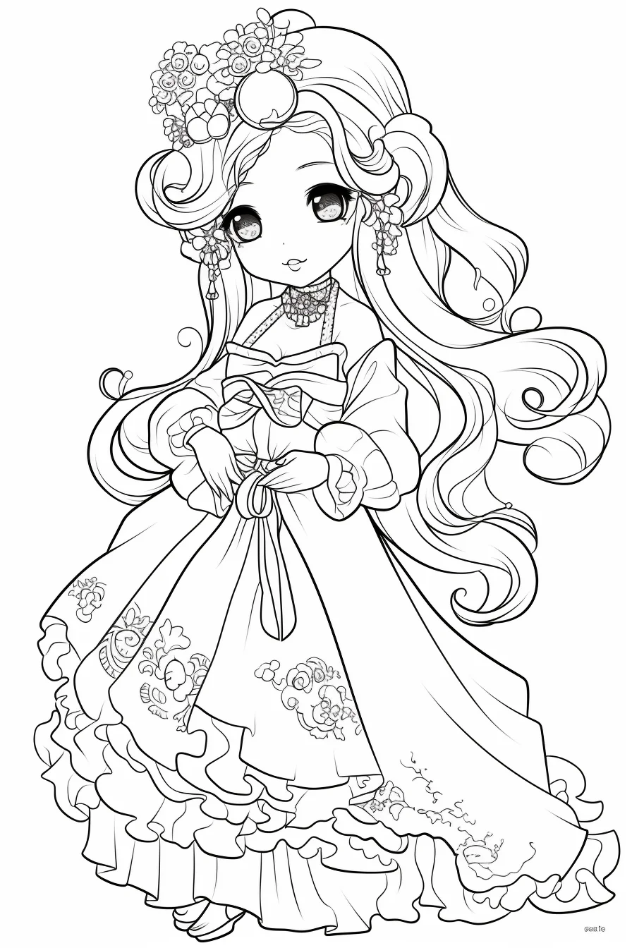 Princess coloring pages for toddlers cute