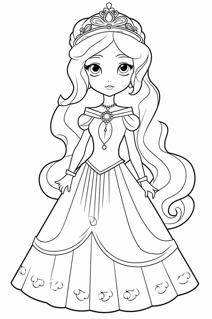 Princess coloring pages for toddlers printable