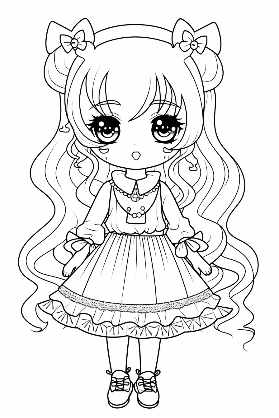 Princess doll coloring pages
