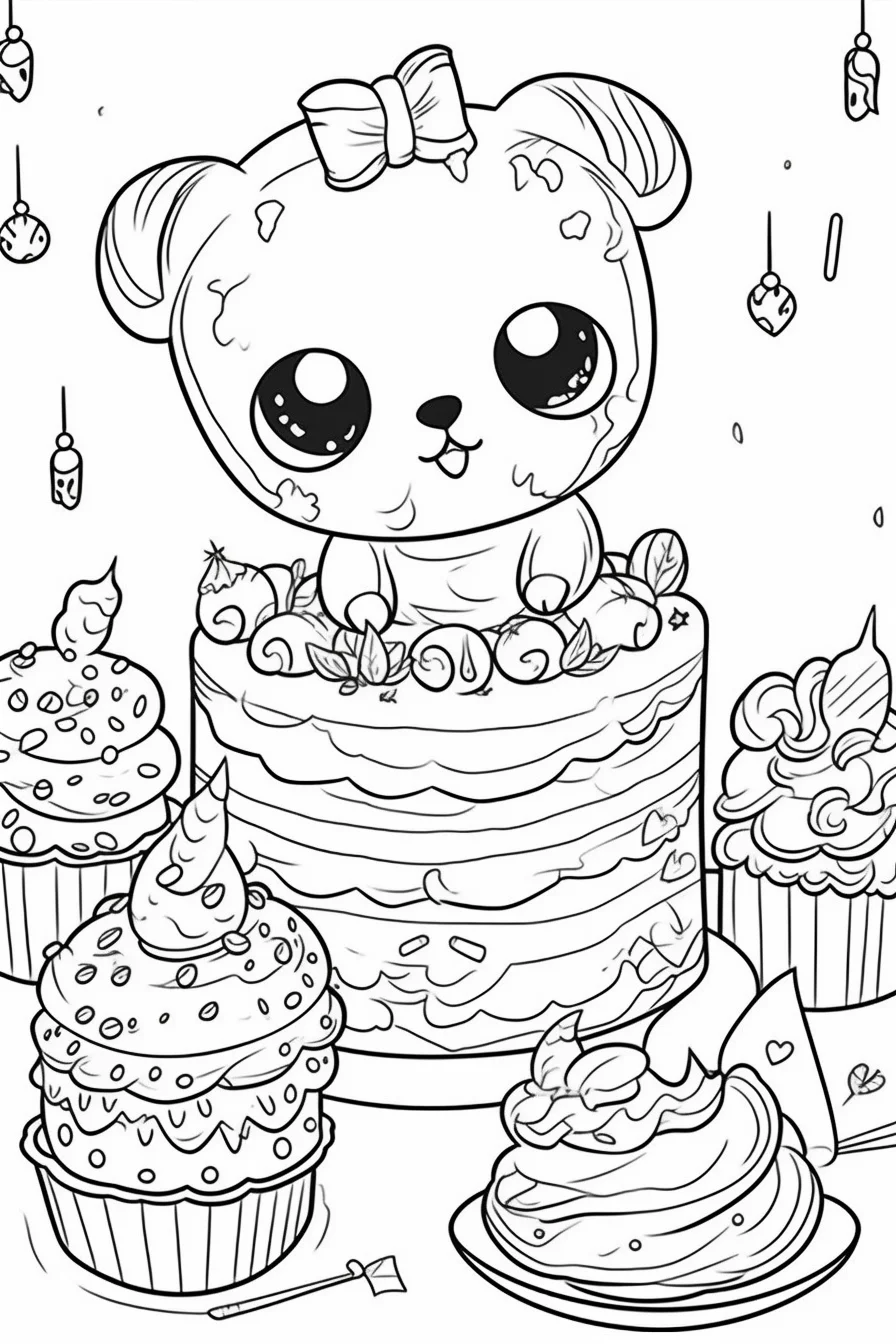 Printable Cute Happy Birthday Coloring Pages