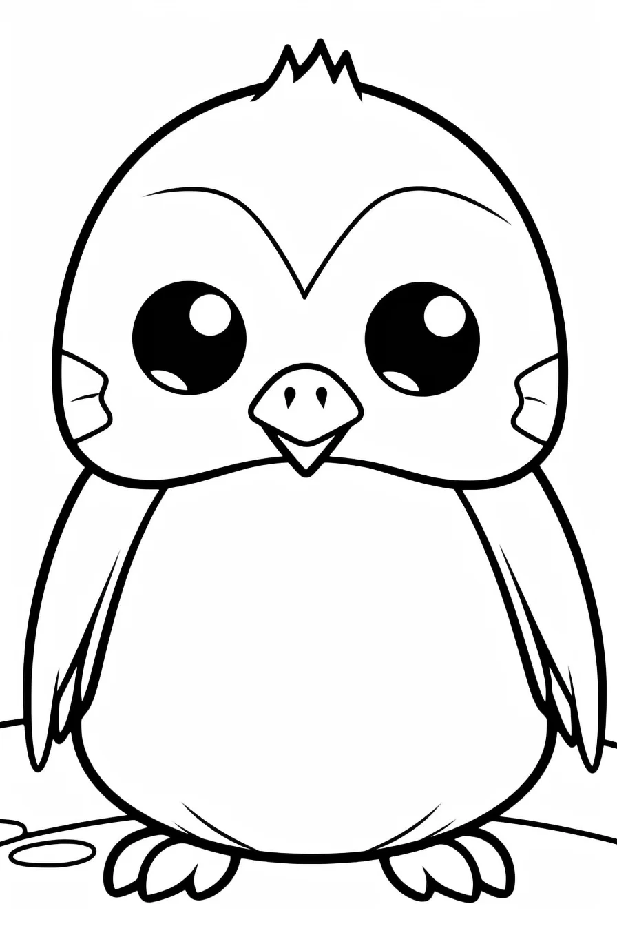 the pebble and the penguin coloring page in black and white