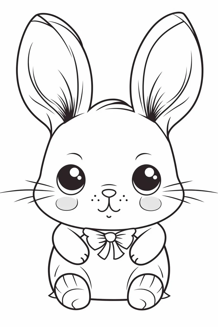 Printable Cute Rabbit Coloring Pages