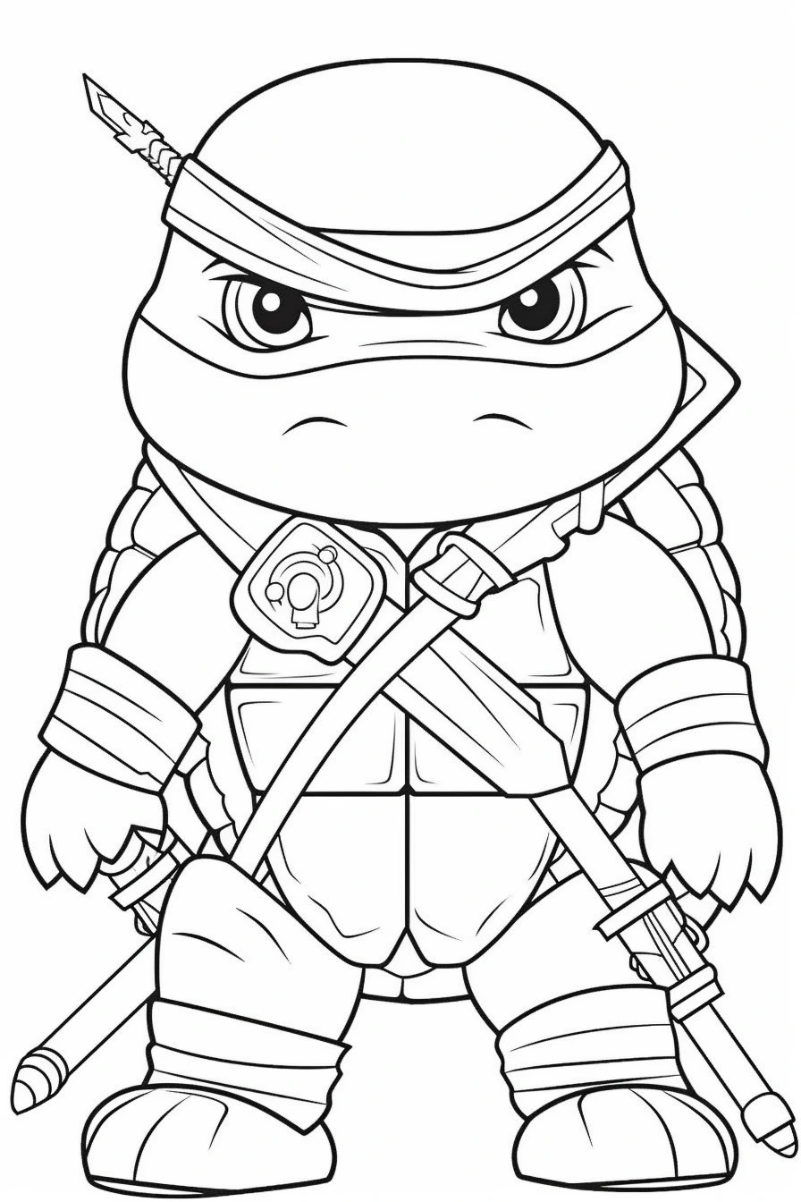 Printable Full Size Ninja Turtles Coloring Pages