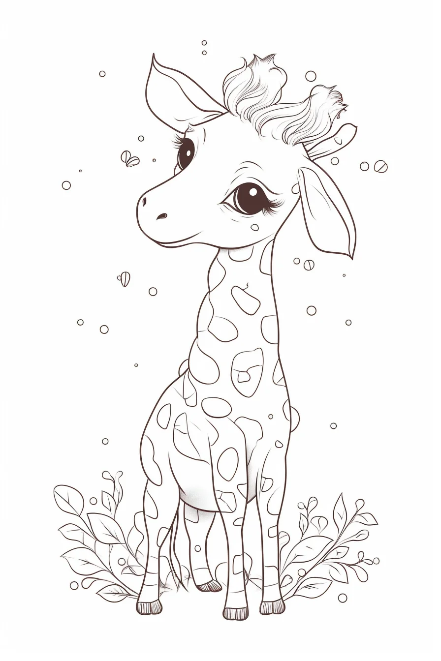 Printable Giraffe Coloring Pages for Adults