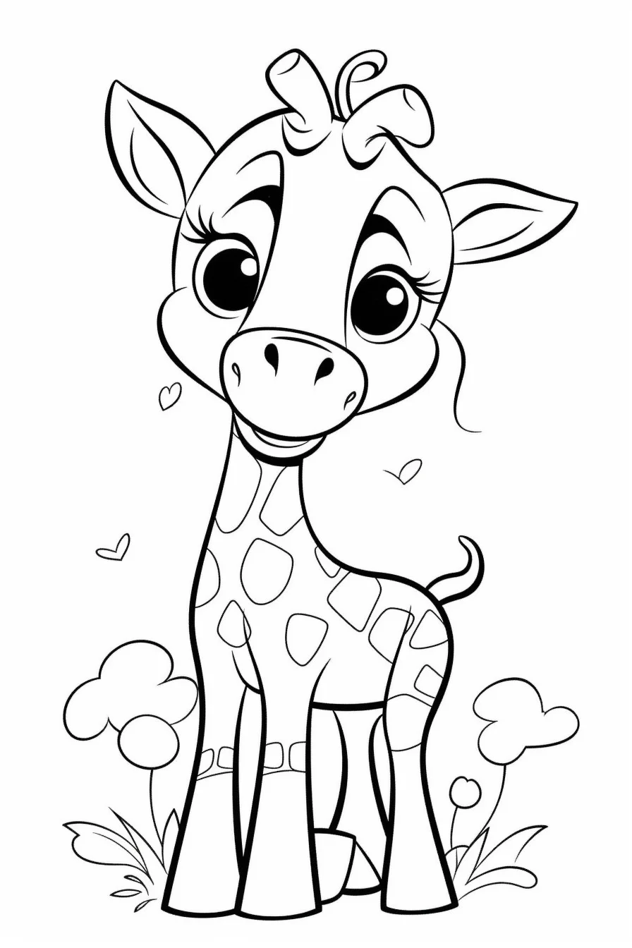 Printable Giraffe Coloring Pages for Kids