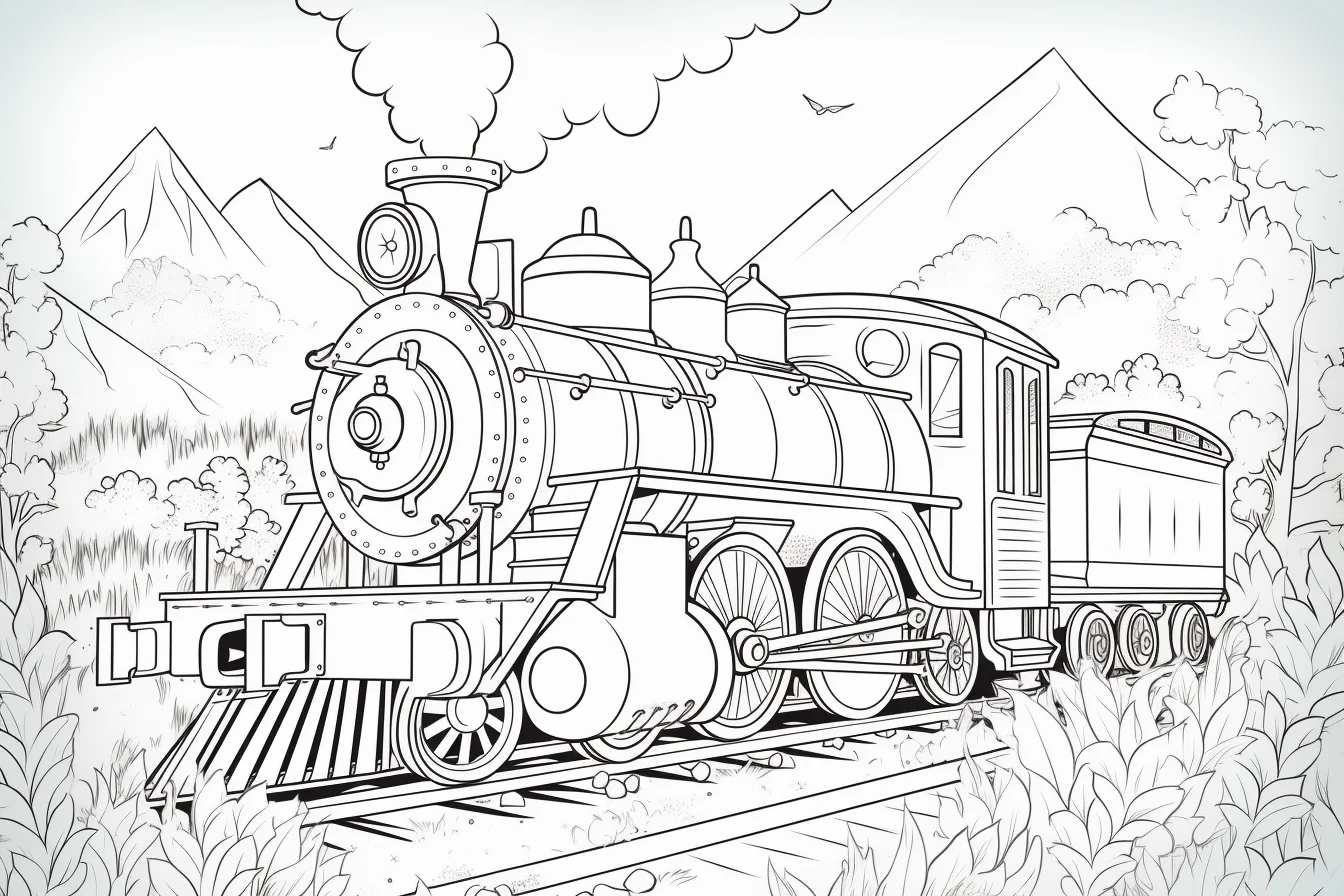 Printable Train Coloring Pages for All Ages