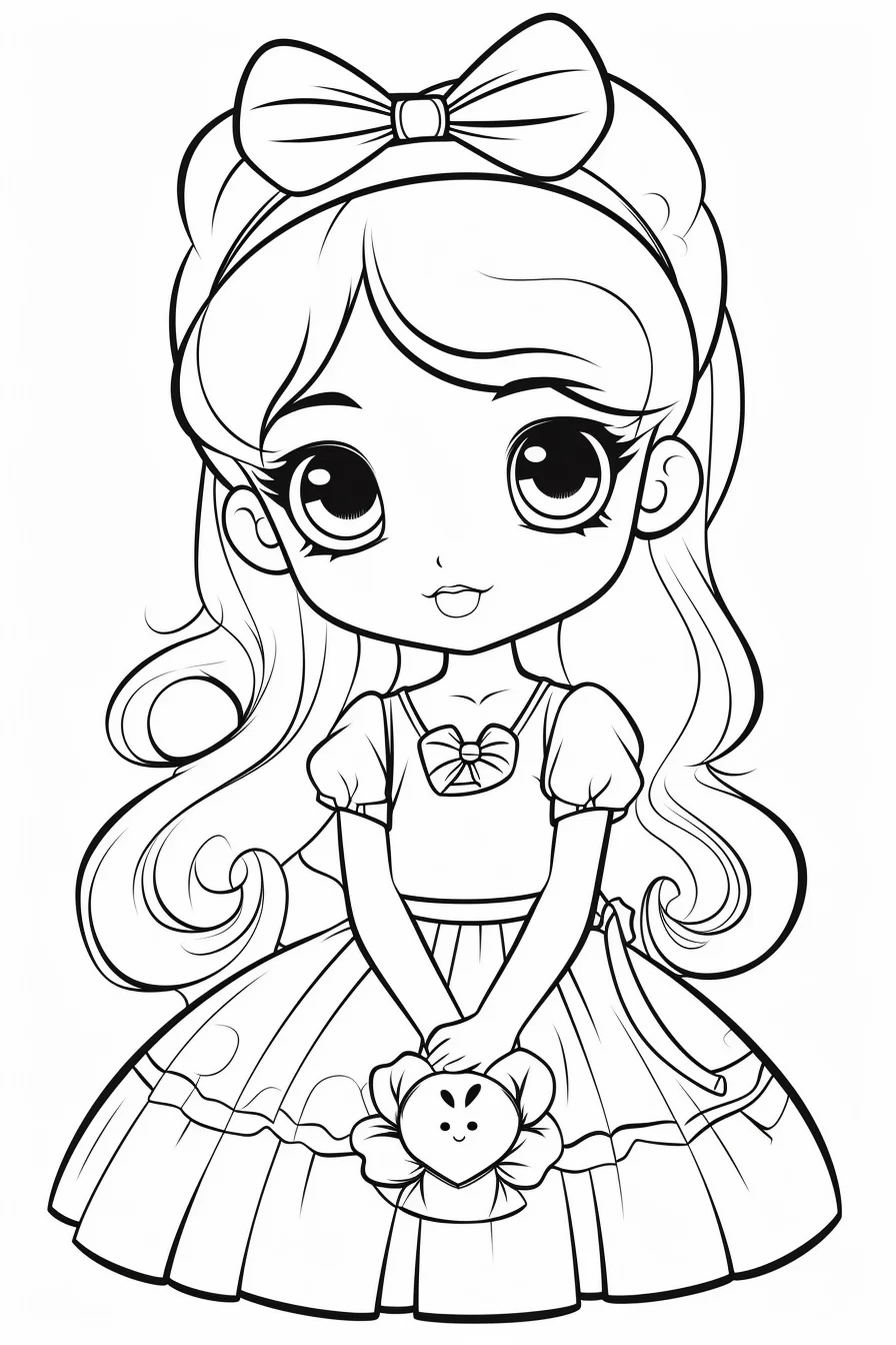 Printable baby princess coloring pages