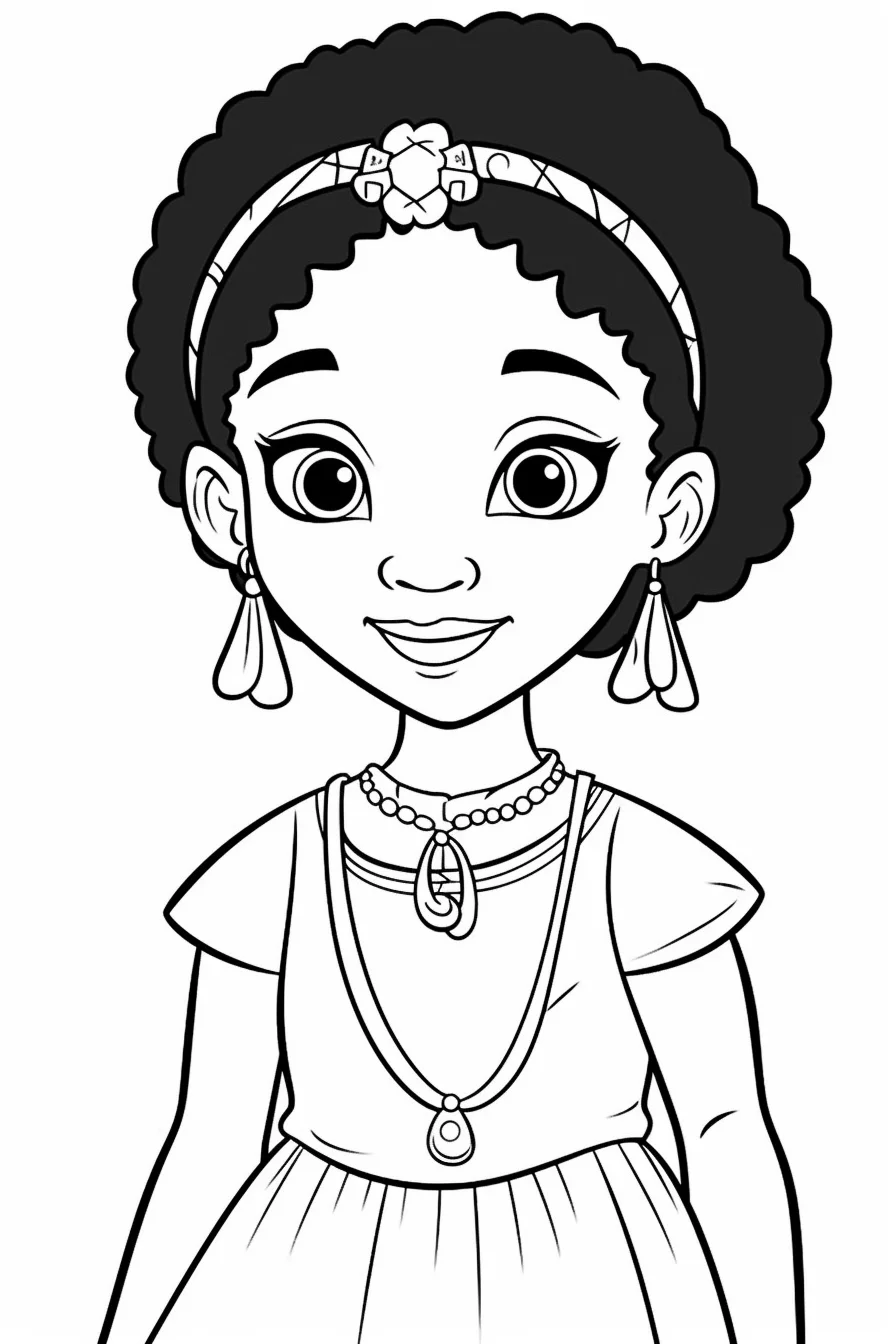 Printable black girl coloring pages