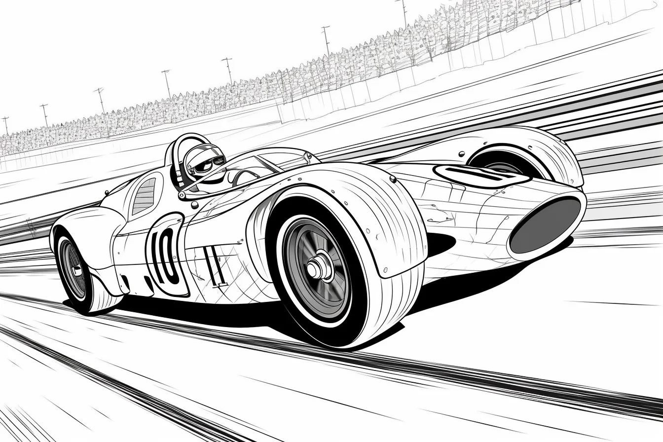 Race car coloring pages for boys