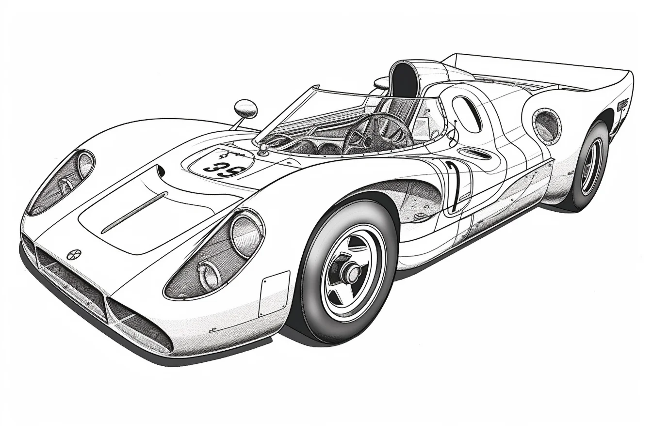Race car coloring pages for kids