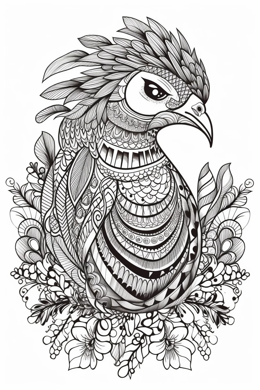 Realistic bird coloring pages for teens