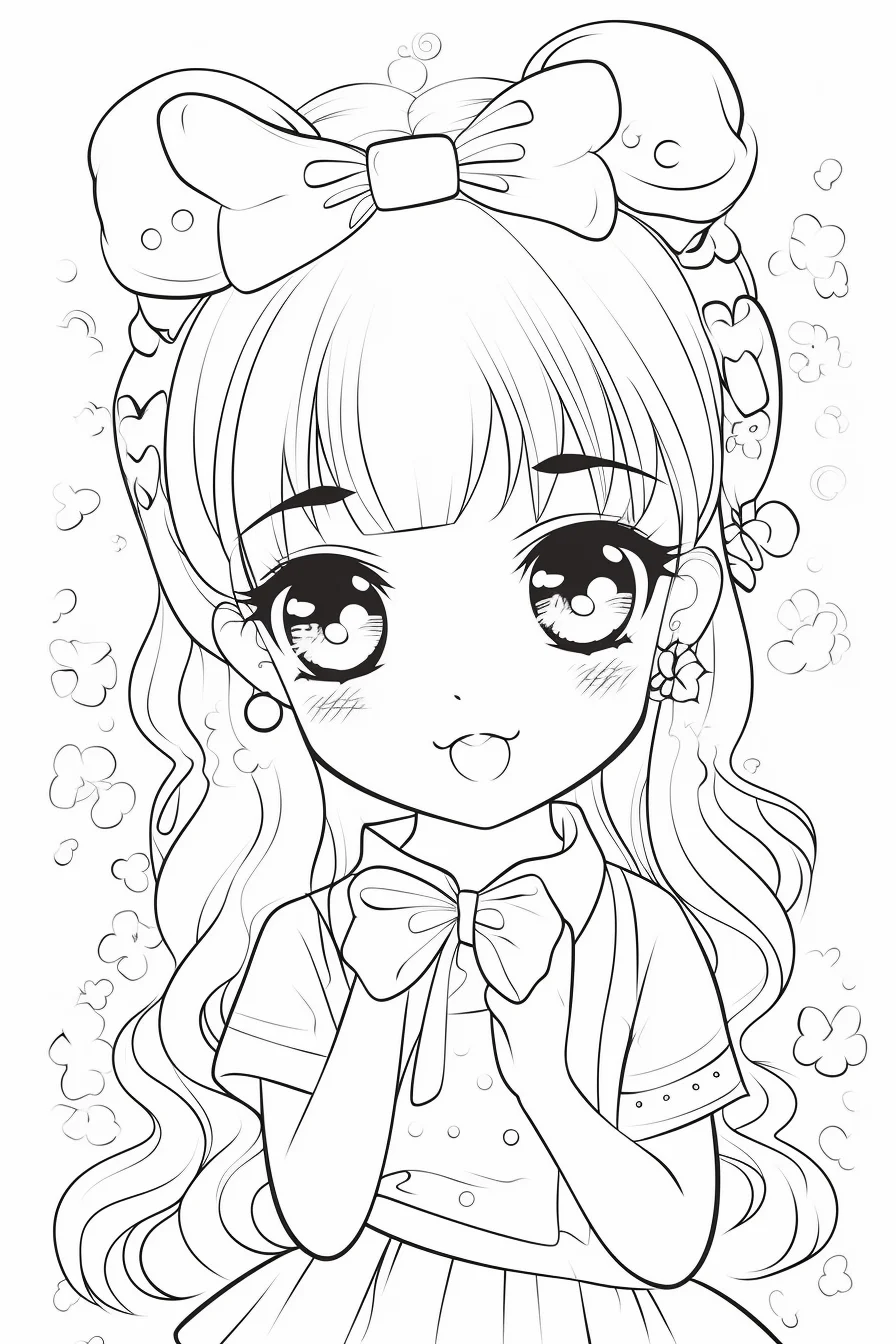 Selfie realistic girl coloring pages