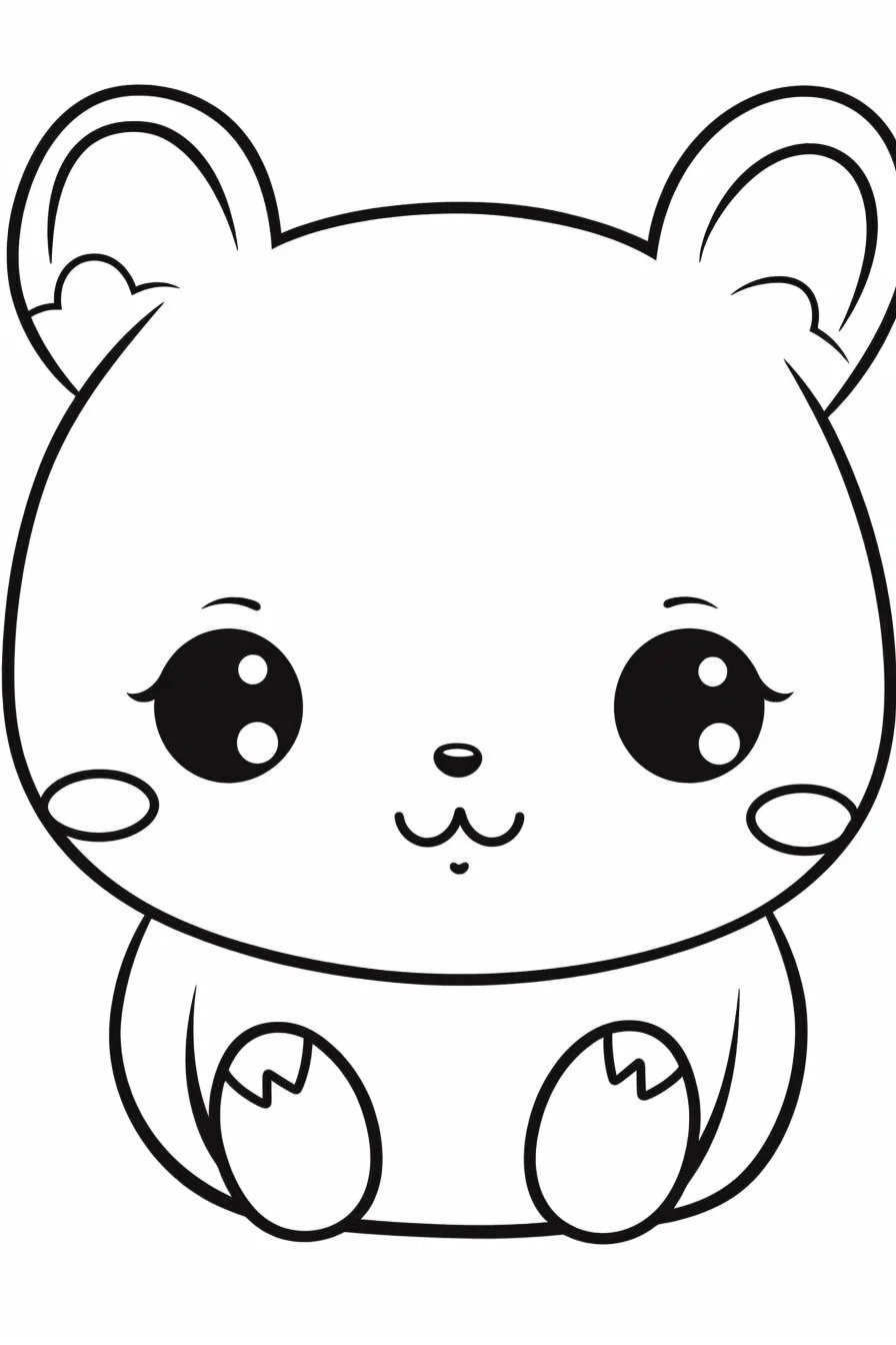 Simple Kawaii Coloring Pages