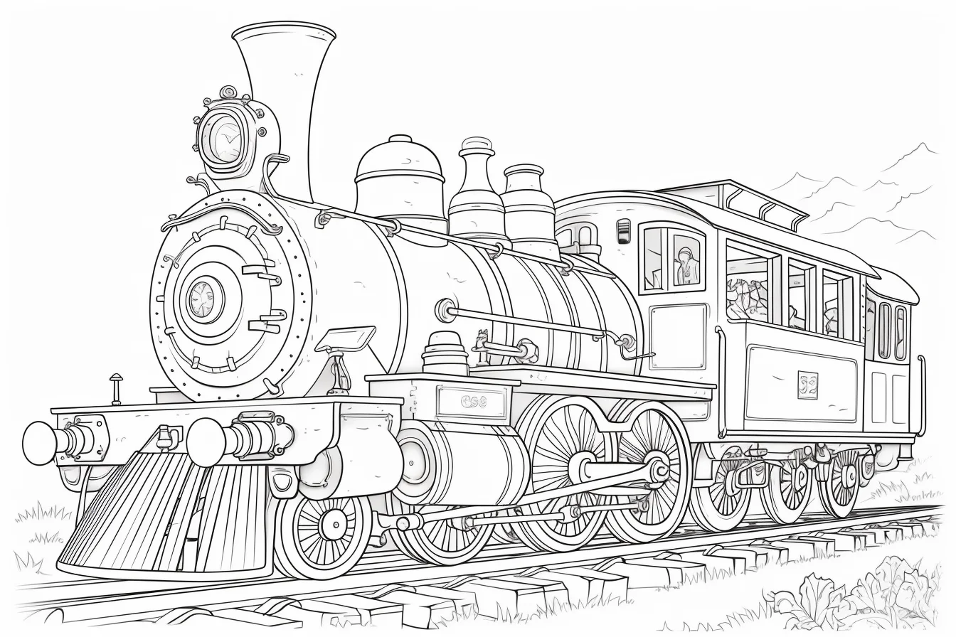 Simple Train Coloring Pages