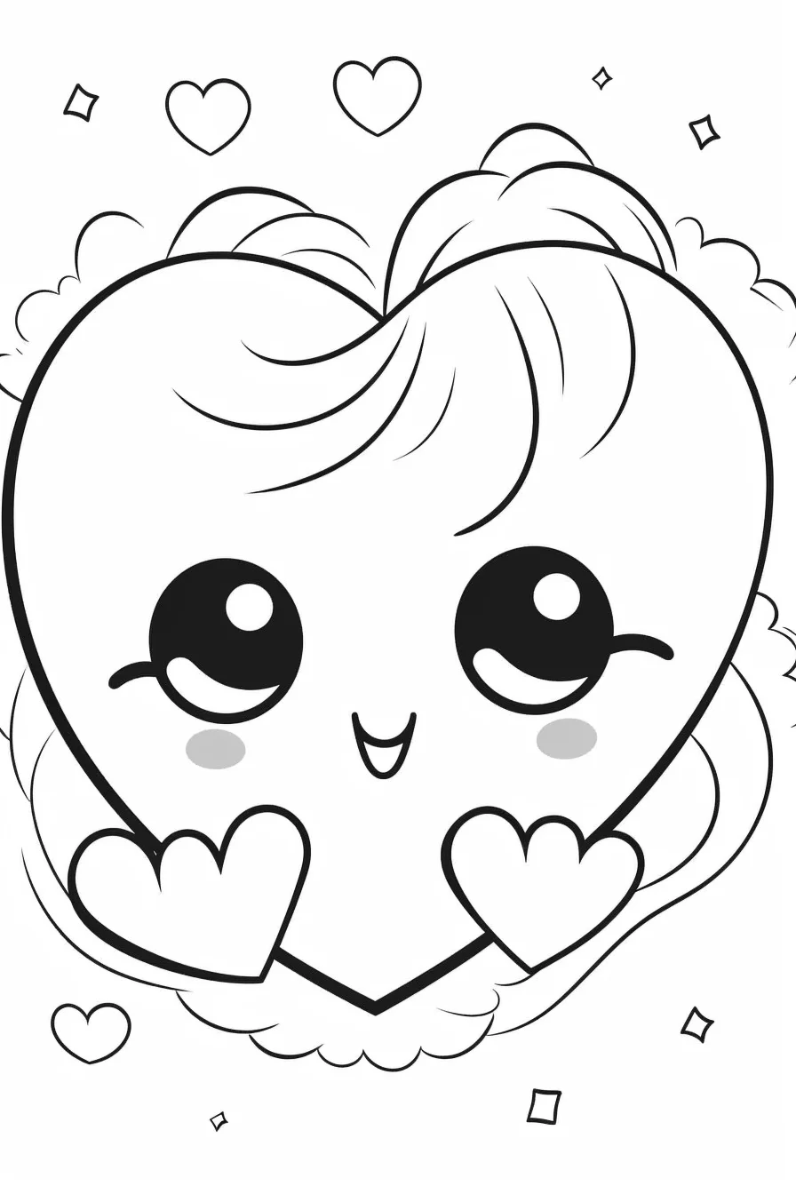 Small Heart Coloring Pages