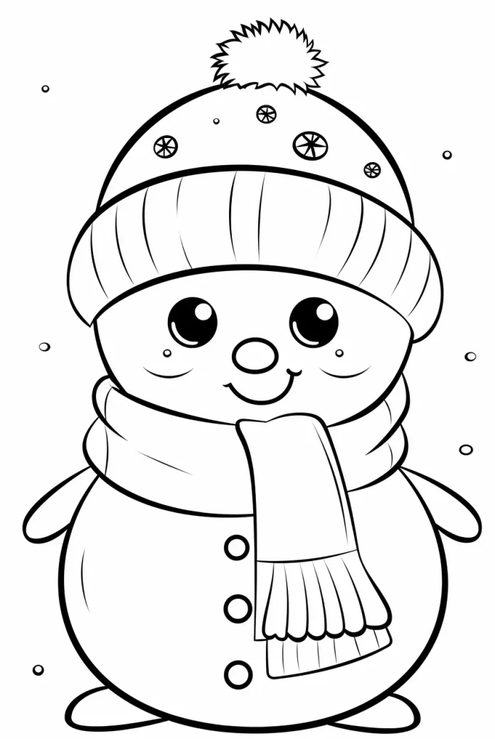 Snowman Coloring Pages for Adults