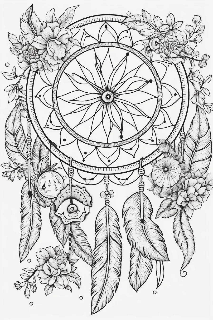 Spirit catcher coloring pages