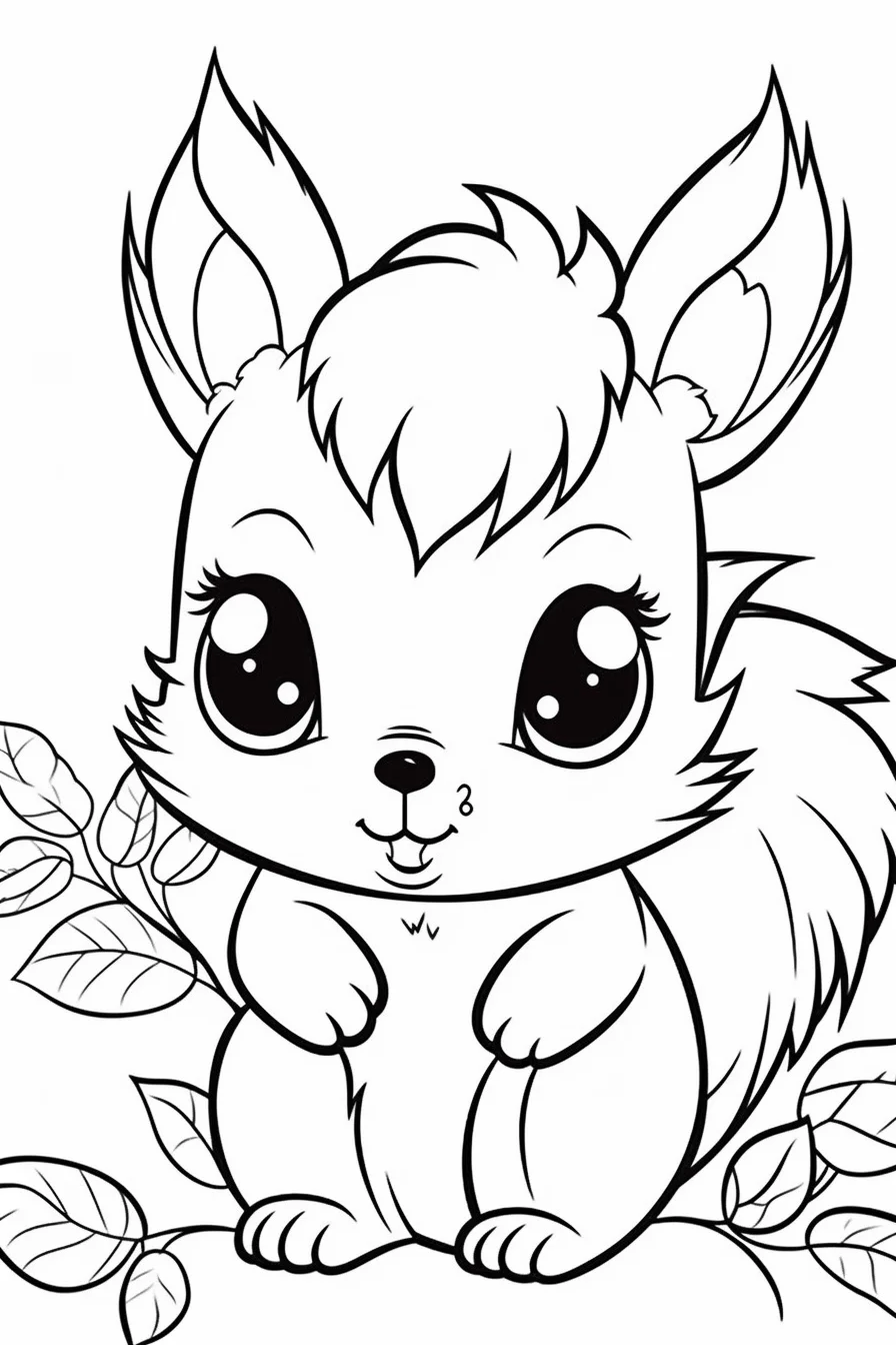 Squirrel Coloring Pages for Kids