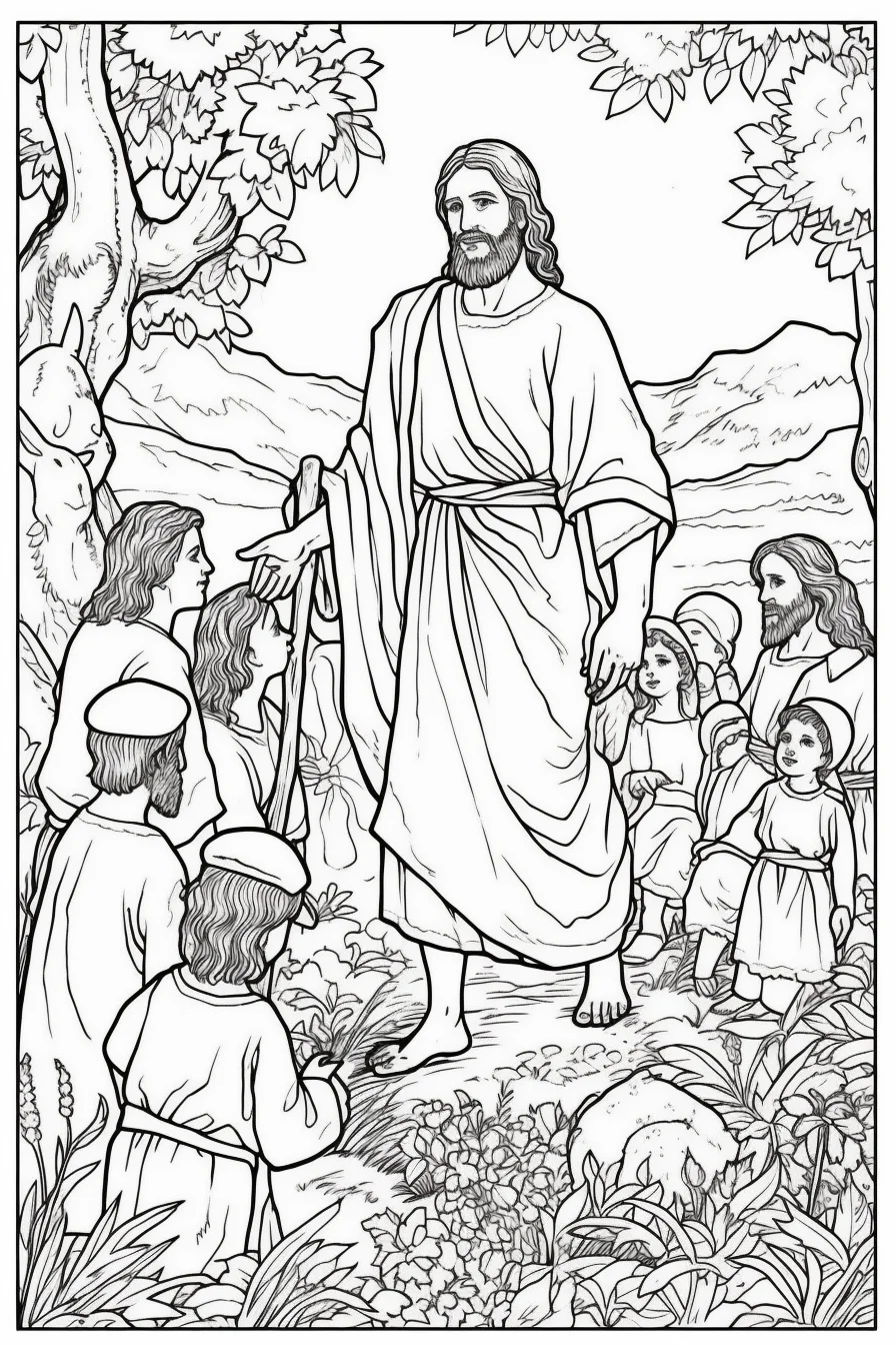 Sunday school jesus coloring pages