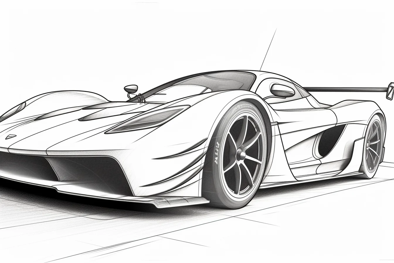 Supercar sports car coloring pages